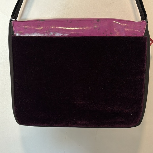 Cute Black Purple Messenger/Computer Bag Large - Picture 5 of 15